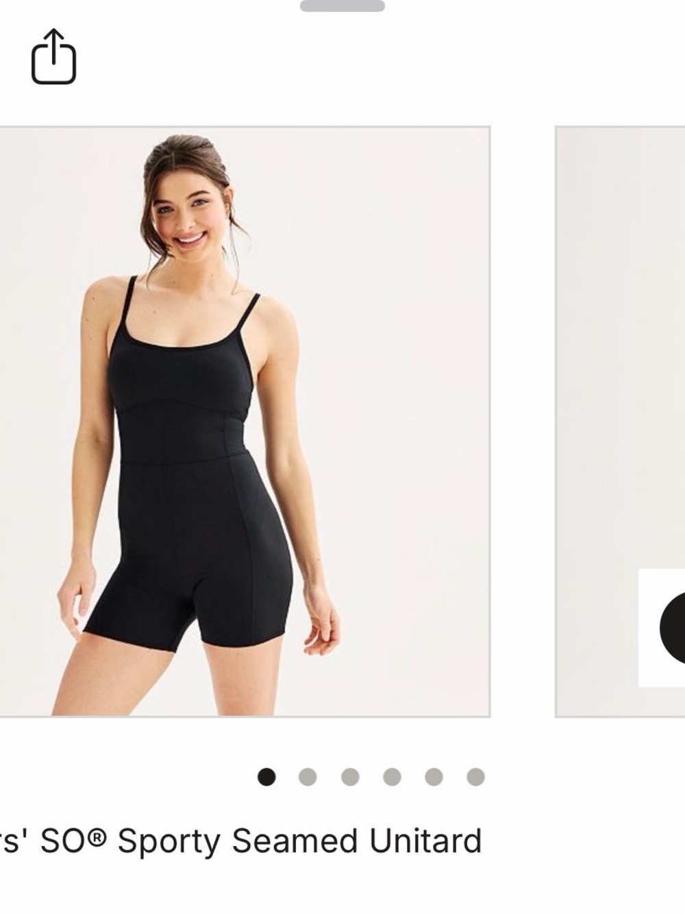 SO Black Sporty Seamed Unitard